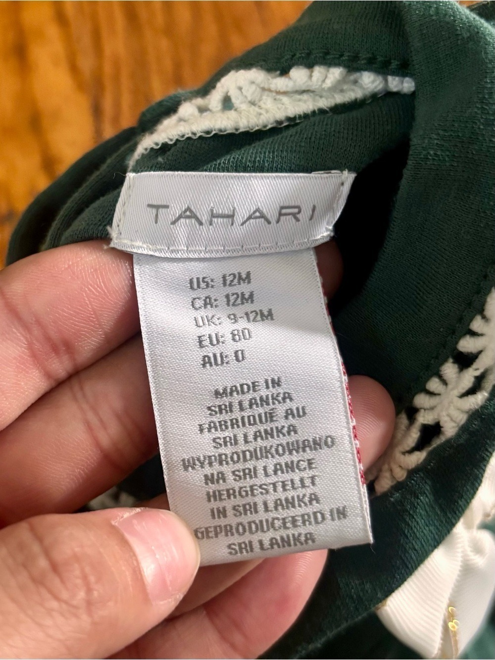 Tahari Baby 2 Piece Holiday Babydoll Top & Knit Sweater Set 12M - Picture 7 of 12